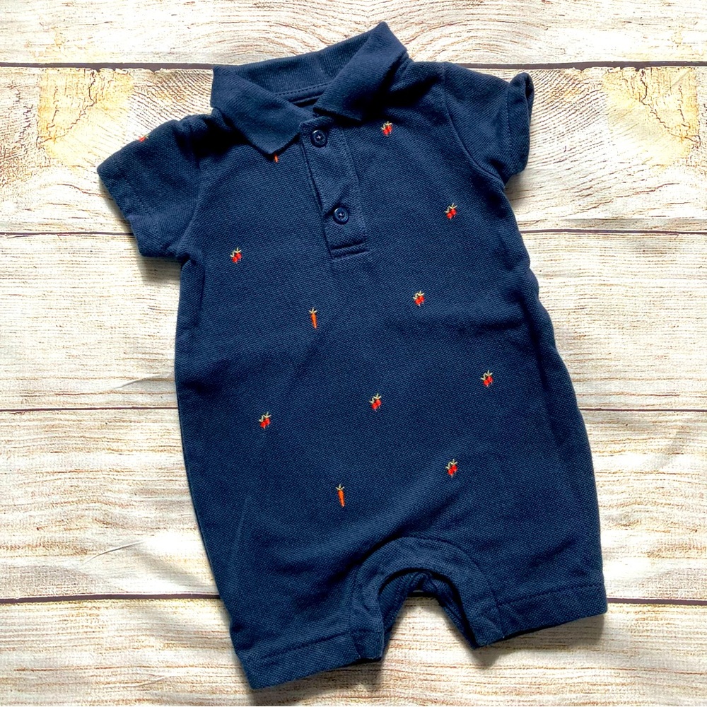 Baby Gap x Beatrix Potter Collared Romper Baby Boys Size 0-3 months Blue